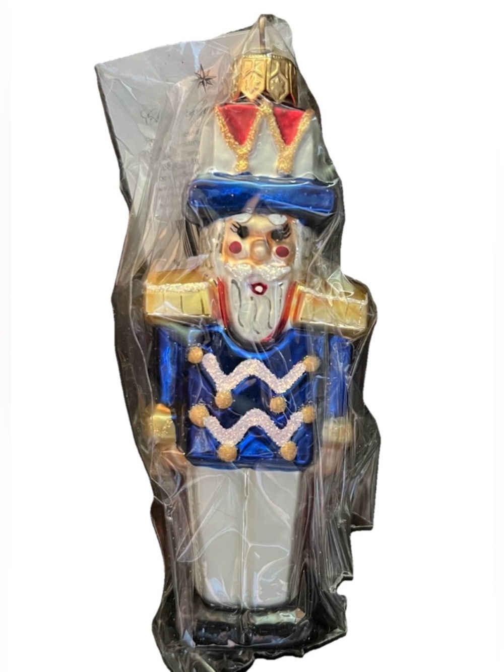 Vtg 1999 Christopher Radko Itty Bitty Cracker Glass Nutcracker Ornament
